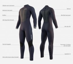 Гидрокостюм Mystic Majestic Fullsuit 5/3mm Bzip Black art 35000.210059