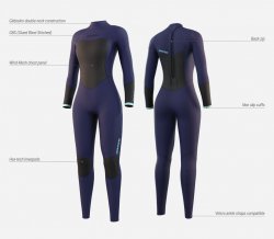 Гидрокостюм Mystic Star Fullsuit 3/2mm Bzip Women Night Blue 35000.210318