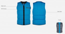 Жилет Mystic Brand Impact Vest Fzip Wake CE Global Blue 35205.200183