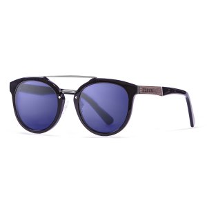 Поляризационные очки OceanGlasses Очки ROKET Frame: shiny black Arms: shiny black & ebony Lens: revo blue.Цена, купить, продажа и описание на сайте wind.ua.